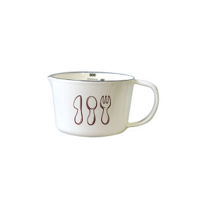 Nordic Style Enamel Mug Japanese Style Coffee Cup Adorable Childrens Milk Breakfast Cup Artistic Simple Design Lifeface Brand