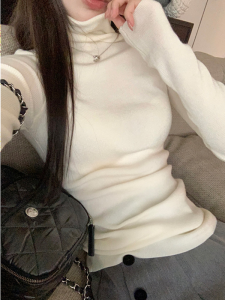 HUOLISI | High Neck Warm Soft White Cashmere Sweater