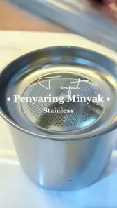 Oil Potsaringan Minyak Stainless - Saringan Minyak Goreng Saringan untuk Minyak Goreng Oil Pot Stainless 1.3L