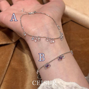 Exquisite Elegant Waterdrop Rhinestone Bracelet Versatile Timeless Design Alloy Plated Silver Gold out Original Creation