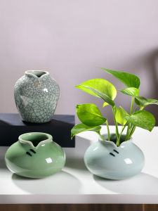 Rongchen Ceramic Flower Vase Simple Home Decoration Creative Small Flower Pot Personalized Flower Stick Qipao Style Chinese Porcelain