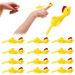 10Pcs Soft Plastic Finger Shooter Chicken Game Childrens Birthday Party Gift Pinata Filler Childrens Back to School Gift Prize