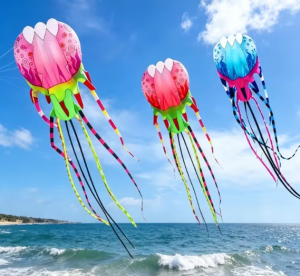 10m Jellyfish Kite for adults ray kite surf board vliegers voor volwassenen cometa gel blaster glowing nylon Novelty fabric