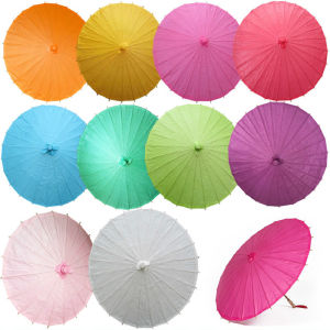 New 5 Size Handmade Colored Paper Umbrella China Traditional Kids DIY Painting Paper Umbrella Decorative Arts and Craft Supplies