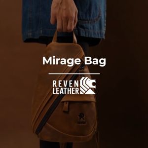 Waist Bag Tas Selempang Bahu Pria Kulit Sapi Tas Dada Cowok Kulit Reven Mirage Bag