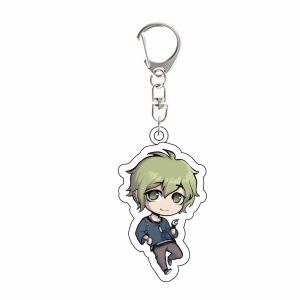Bandai | Dangan Ronpa V3 Akamatsu Kaede & Saihara Syuichi Acrylic Móc Khóa Q Phiên Bản Trò Chơi Ngoại Vi Trang Trí Mặt Dây Chuyền Dành Cho Người Hâm Mộ Quà Tặng
