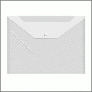 กันลื่นโฟลเดอร์ กระเป๋าเก็บเอกสาร ถุงเก็บข้อมูลความจุขนาดใหญ่แบบใส ปุ่มคุณภาพสูงง่ายต่อการพกพากล่องข้อมูล