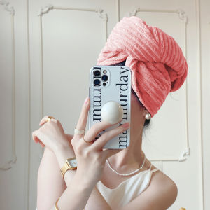 Aobadiya Thickened Quick Dry Absorbent Non-Shedding Hair Drying Cap for Women Long Hair Special Colorful Towel like Headwear