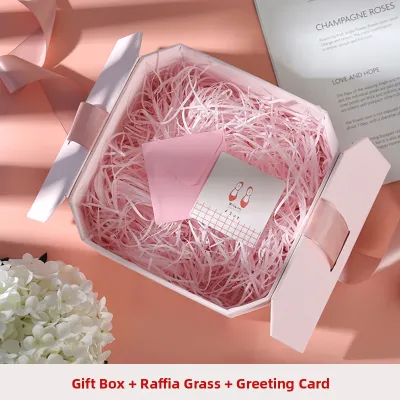 Birthday Gift Box INS Style Packaging Box Empty Box Premium Feeling Present Box Korean Version Card Paper Material