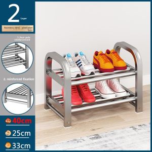 FEIZHUXIANSEN | Space Saving Dustproof Reinforced Stainless Steel Shoe Rack