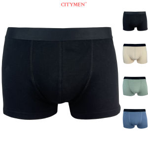 Quần lót nam CITYMEN boxer / tam giác vải cotton 4 chiều lưng đen sịp nam AB701