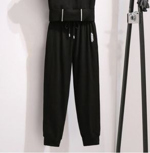 Bộ Đồ Thể Thao Thường Ngày Mùa Hè Tay Ngắn 2025 Dành Cho Nữ Bộ Đồ Hai Mảnh Áo Thun Rộng Rãi Quần Dài Chín Điểm