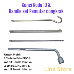 Kunci Roda 19 mm & Handle set pemutar dongkrak termurah untuk mobil ErtigaXl7CarryMobilioBRVBrio