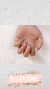 24pcs False Nail Art Design Fake Nail Art Patches Long Nail Set