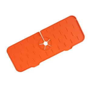 Kitchen Sink Silicone Splash Pad Drainage Waterstop Bathroom Guard Faucet Water Catcher Mat Quick Dry Tray