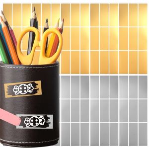 10Sheet Scratch Off Labels Sticker DIY Gift-wrapping Label Gold Silver Coated Stickers Reward Scratch Card Film Party Activity Supplies for Favors Redemption Voucher