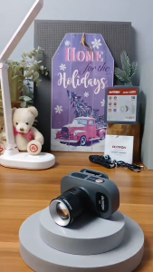 DUTRON Senter Kepala ZOOM IN OUT Headlamp LED Zoomy Summit 10Watt 10 watt 10 Watt w Ori Kualitas Super senterkepala Rechargeable Water Resistant Terang Normal SOS & Zoom In Out cas charger proyek head lamp indoor outdoor waterproof anti air hiking mancing