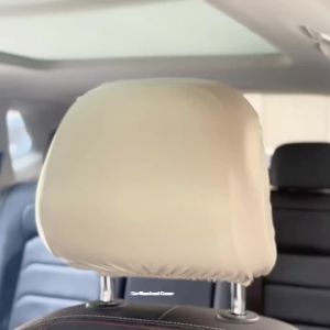 2pcs PU Leather Car Seat Headrest Cover Wear-Resistant Fit Protective Cover