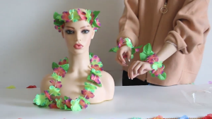 SHgeZm 4Pcs/set Hawaiian Flower leis Garland Necklace DIY Decoration Fancy Dress Party