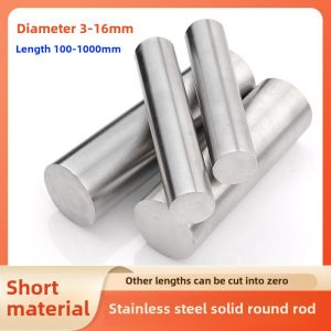 304 Stainless Steel round Bar Diameter 3mm-50mm Solid Smooth Straight Bar Metal Material for Any Customized Length Cutting