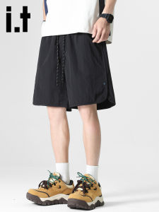 izzue | American Style Black Shorts Men Casual Loose Sporty Five Inches