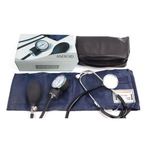 JUSTLANG Medical Manual Blood Pressure Monitor Stethoscope Easy To Carry Arm Style Adult Child Single Listening Head