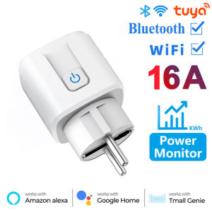 Smart Socket EU 16A/20A AC100-240V Wifi Smart Plug Power Outlet Alexa Google Home Voice Control Works With Tuya Smart Life APP