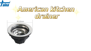 Talea Kitchen Sink basin 1/2-Inch Basket Strainer 110mm Flange Drain Waste with Plug