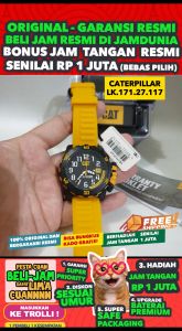 JAM CATERPILLAR ORIGINAL CATERPILLAR CAT LK.171.27.117 - Men LA - Resin - Kuning - JAMDUNIA / JAM DUNIA JD18
