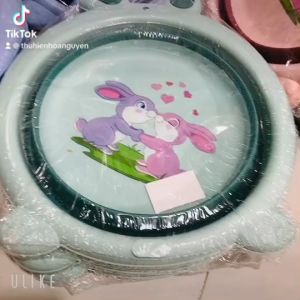 Chậu gấp gọn đa năng Thau rửa mặt gấp gọn cho bé hình bé thỏ siêu xinh