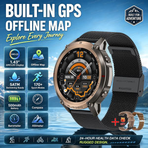 2026 New Military GPS Smart Watch Built-in Offline Map 5ATM Swim Clock Altitude Compass HD Call Outdoors Sports Smartwatch Men