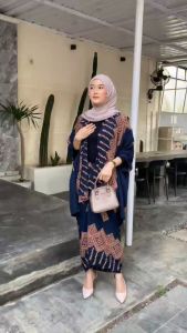 SET KEBAYA MODERN OUTFIT KONDANGAN SIMPEL ONE SET BATIK OUTER ROK LILIT KIMONO WANITA BAJU KONDANGAN