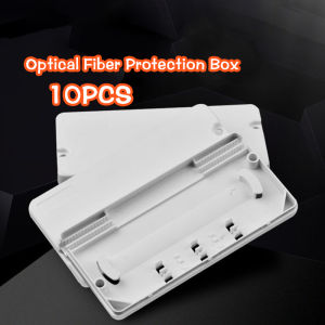 10pcs Drop Cable Optical Fiber Protection Box FTTH Fiber Protection Optic Termination Box 2 In 2 Out