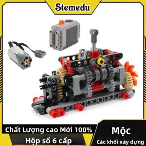 Bộ Mô Hình Hộp Số 6 Cấp Khối Xây Dựng Kỹ Thuật Đồ Chơi Kỹ Thuật Truyền Động Tự Làm Với Các Bánh Răng Để Lắp Ráp Xe Cộ