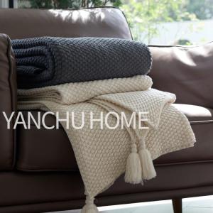 Nordic Fringe Knitted Blanket