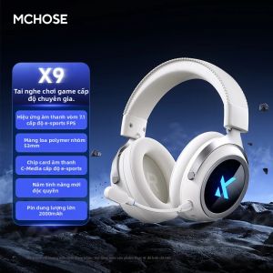 Tai Nghe Bluetooth Không Dây MCHOSE X9 Âm Thanh Vòm 7.1 Với Mic Khử Tiếng Ồn Độ Trễ Thấp 15ms Dành Cho Chơi Game FPS Thể Thao Điện Tử