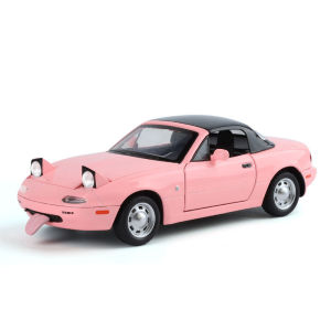 【RUM】1:24 Scale Mazda MX5 Alloy Car Model Light & Sound Effect Diecast Car Toys for Boys Birthday Gift Kids Toys Car Collection