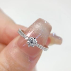 LAZO DIAMOND Triangle Prong Kite Miracle Set Diamond Ring in 9k White Gold