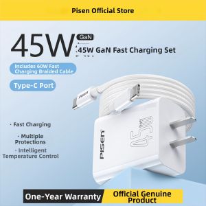 PISEN | Bộ Sạc Nhanh Dây Cáp Type-C Gan Cho iPhone & iPad