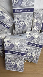 【1/2/10Packs】RoyoPanda Tissue Hanging Tissue Paper Soft Deluxe Comfortable Tissue Facial Bamboo PulpTissue 10000 Sheets 4-Ply 140*170mm