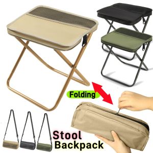Wear-resistant Folding Backpack Stool Strong Load-bearing Crossbody Sports Folding Chair Handbag style Sturdy Pencil Case Stool