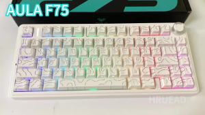 AULA | AULA F75 2.4G Wireless/Bluetooth/Wired Gaming Mechanical Keyboard RGB Customized 75% Layout OEM Profile Gasket Structure