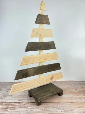 Christmas Tree Wooden and Rustic Table Top