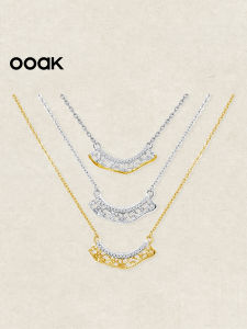 Lace Trim Smile Design Broken Necklace Earrings