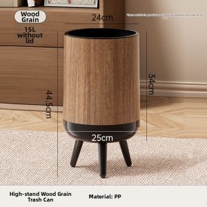 bydoll | High-Foot Large Capacity With Lid Household Trash Can