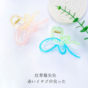 Kẹp Tóc Hình Cá Mập Mùa Hè Màu Gelatine Chuyển Màu Cỡ Lớn Phụ Kiện Tóc Dễ Thương Cho Nữ Phụ Kiện Tóc Đuôi Ngựa Dễ Thương