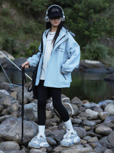 MPW | Trendy Hooded Jacket For Girls Spring Autumn Loose Fit Windproof Waterproof Casual Style Childrens Fashion Outerwear