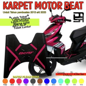 Variasi Beat Karpet Motor Beat Fgm fi Pijakan Kaki Beat Setreet Tahun 2013-2019 Bahan Karet Premium