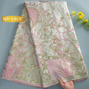 SJD LACE African Brocade Lace Fabric Nigerian Jacquard Lace 2025 New Organza Lace for Nigerian Women Wedding Party Dresses 4670