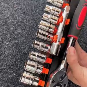 12pcs Socket Wrench Set 1/2inch Heavy Duty CR-V Ratchet Wrench Tool Set Mechanic Spanner Repair Tool